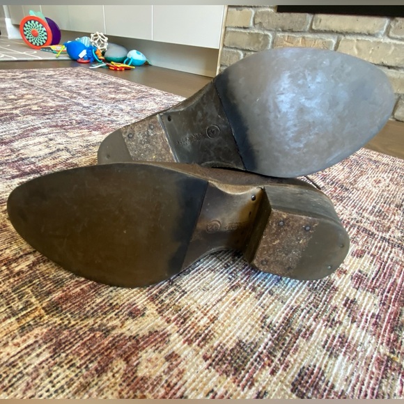 All Saints Brown Leather Bonny Boot with Fringe - Picture 7 of 8